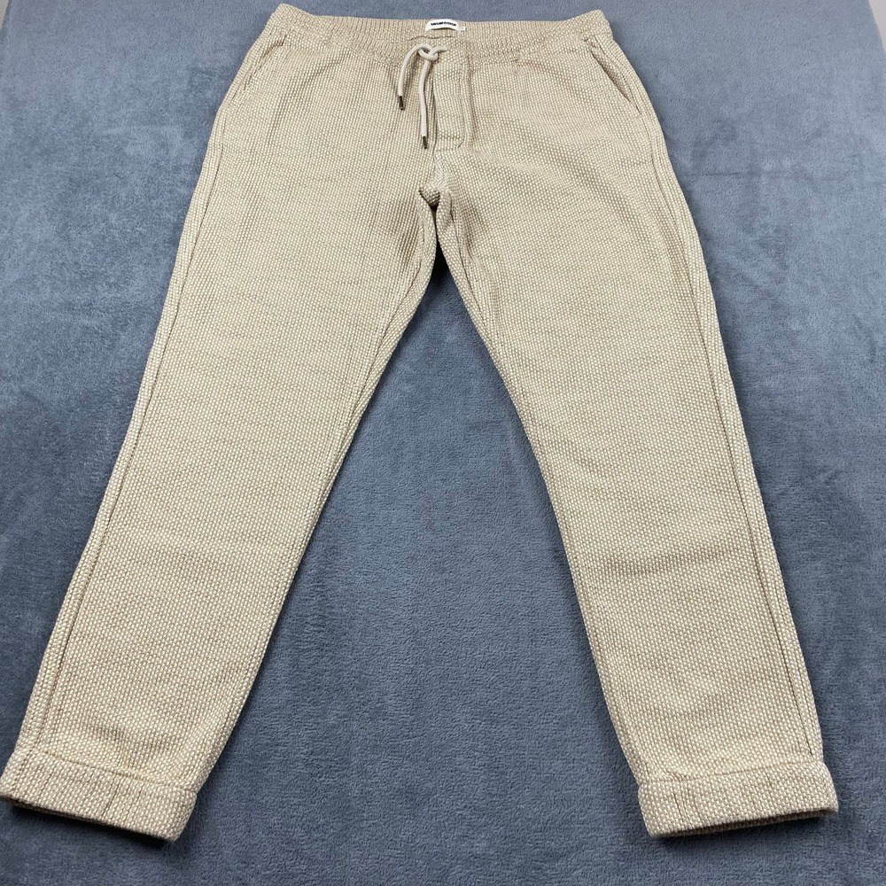 Taylor Stitch Men XL Apres Lounge Pant Natural Sashiko Drawstring Organic Cotton